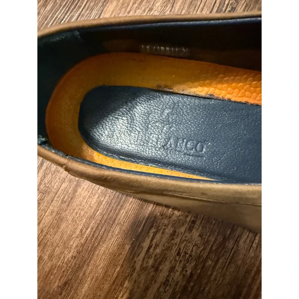 Paul Branco Genuine‎ Leather Tan Perforated Moccasin Slip On Loafers Size 43